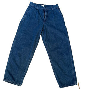 Wilfred Free‎ Aritzia DETOUR Pleated High Rise Jeans Size 8 Medium Blue Wash